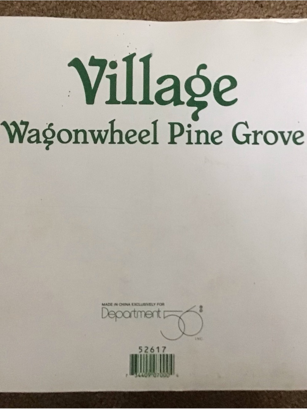 Department 56 VILLAGE WAGONWHEEL PINE GROVE #52617 Retired New in Box NIB
